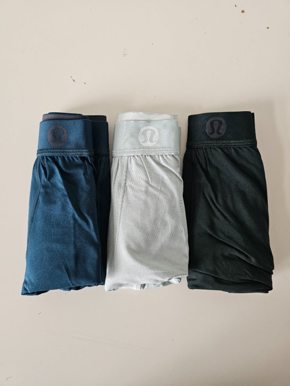 NIB LULULEMON Blue Light Dark Green Always In Motion Boxer Brief 3" XL 3-Pack
